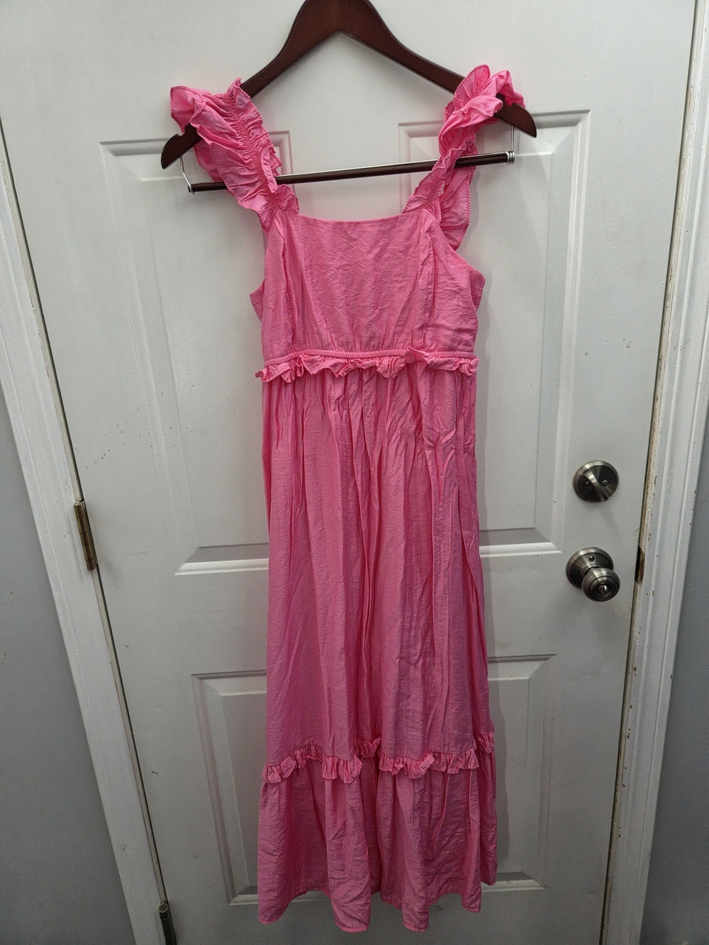 Pink Ruffle Strap Sundress